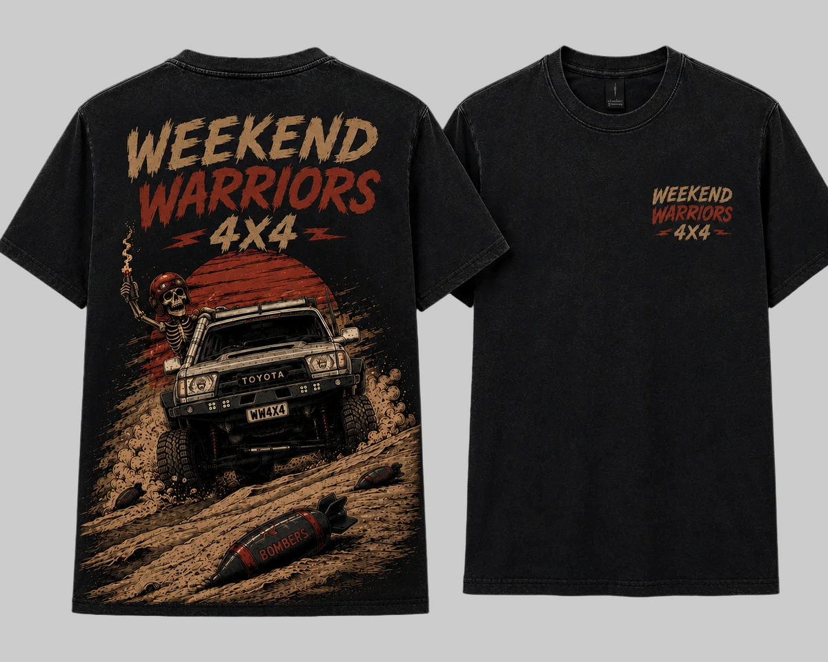 Heavy faded Tee. Bombs away.